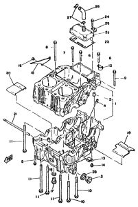 XS400 Картер двигателя