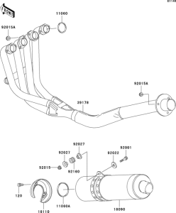 ZX750 Глушитель