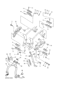 XJ600S Stand. footrest