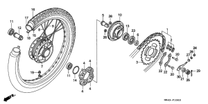 C50 Rear wheel complete assy