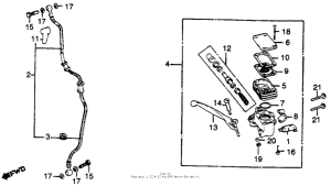CB750 Cb750k / lfront brake master cyl 79-80