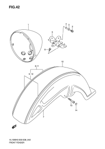 VL1500 Переднее крыло