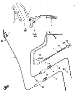 CW50RS Steering handle. cable