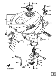 YZF750R Tank fuel