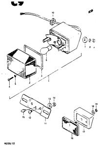 RG125 Hear combinaiton lamp