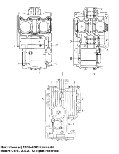 KZ400 Crankcase bolt & stud pattern