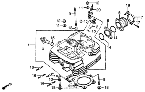 XL500S Головка цилиндров