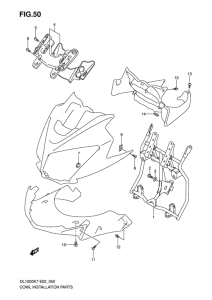 DL1000 Cowl body installation parts