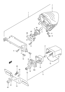 GSX750 Задний фонарь