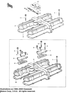 KZ650 Крышка головки цилиндров