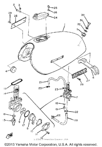 XS400G Топливный бак