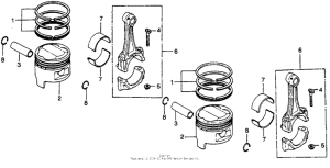 CB400 Piston + connecting rod