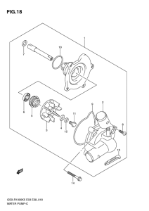 GSX-R1000 Водяная помпа