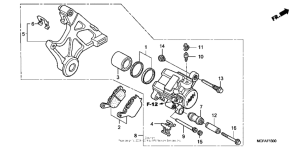 RVT1000R Задний суппорт