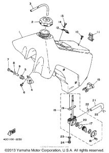 WR250Z Топливный бак