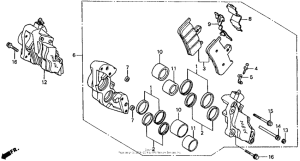 RVF750 Передний суппорт