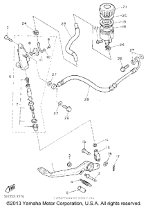 FZR1000D Задний торм цилиндр