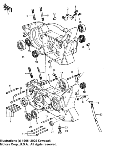 KX125 Картер двигателя