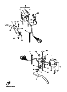 FZR400 FZR400U Interruptor  manillar&palanc
