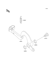 KX125 Педаль тормоза
