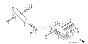 CBF600 (Naked) Глушитель