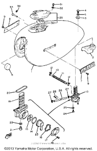 XS650G Топливный бак