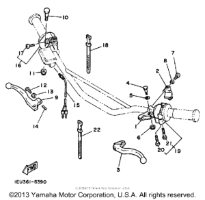 XT350NC (CA ED.) Handle switch - lever