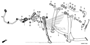 VFR800F Подножка