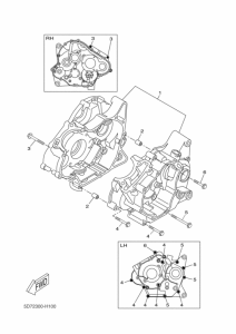 WR125R Картер двигателя