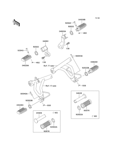 KL650 Подножки