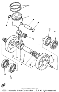 YZ250N Crankshaft-pistion