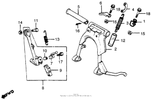 CB650SC Подножка