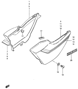 ZR50 Обтекатель задний