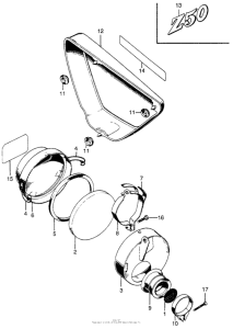 Z50A Left side cover + air cleaner