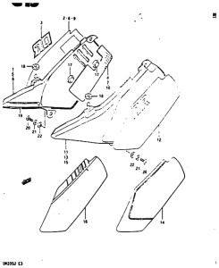 DR200 Обтекатель задний