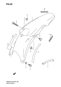 RM250 Заднее крыло
