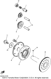 YZF600RPC Муфта стартера