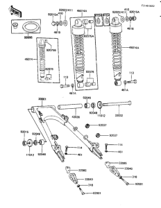 KZ750 Swing arm / shock absorbers