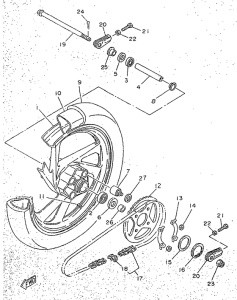 TZR50 Переднее колесо