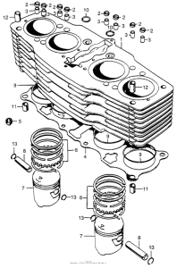 CB750 Cylinder + piston