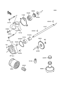 ZR250 Масляный насос и фильтр