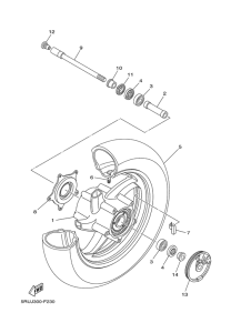 YP400A Переднее колесо