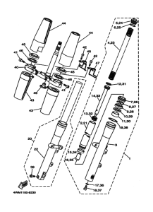 XV1700AT XV17ATS Вилка передней оси