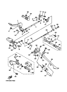 XVS650A Support & repose pied