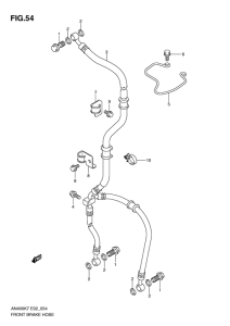 AN400 (ABS) Передние тормозные трубки