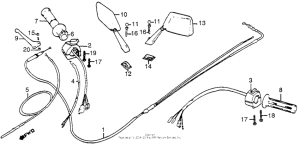 NH125 Control levers + cables + switches