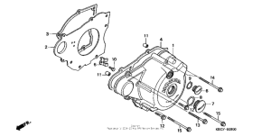 CB250 Крышка картера левая