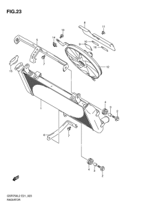 GSR750 (ABS) Радиатор