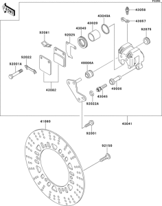 BN125 Передний тормоз