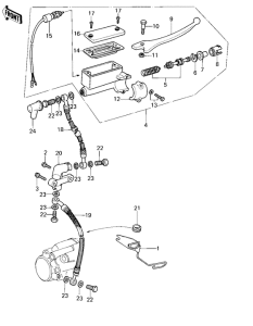 KZ400 Передний тормозной цилиндр